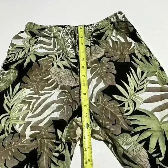 VTG SunBay Cottons Beach Animal Rayon Cruise Womens 2 PC Capris Pants Top Set - Picture 15 of 16
